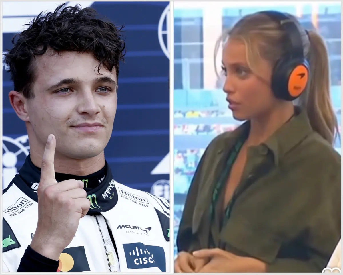 Embora discreta, Margarida Corceiro apoia fervorosamente Lando Norris nos bastidores