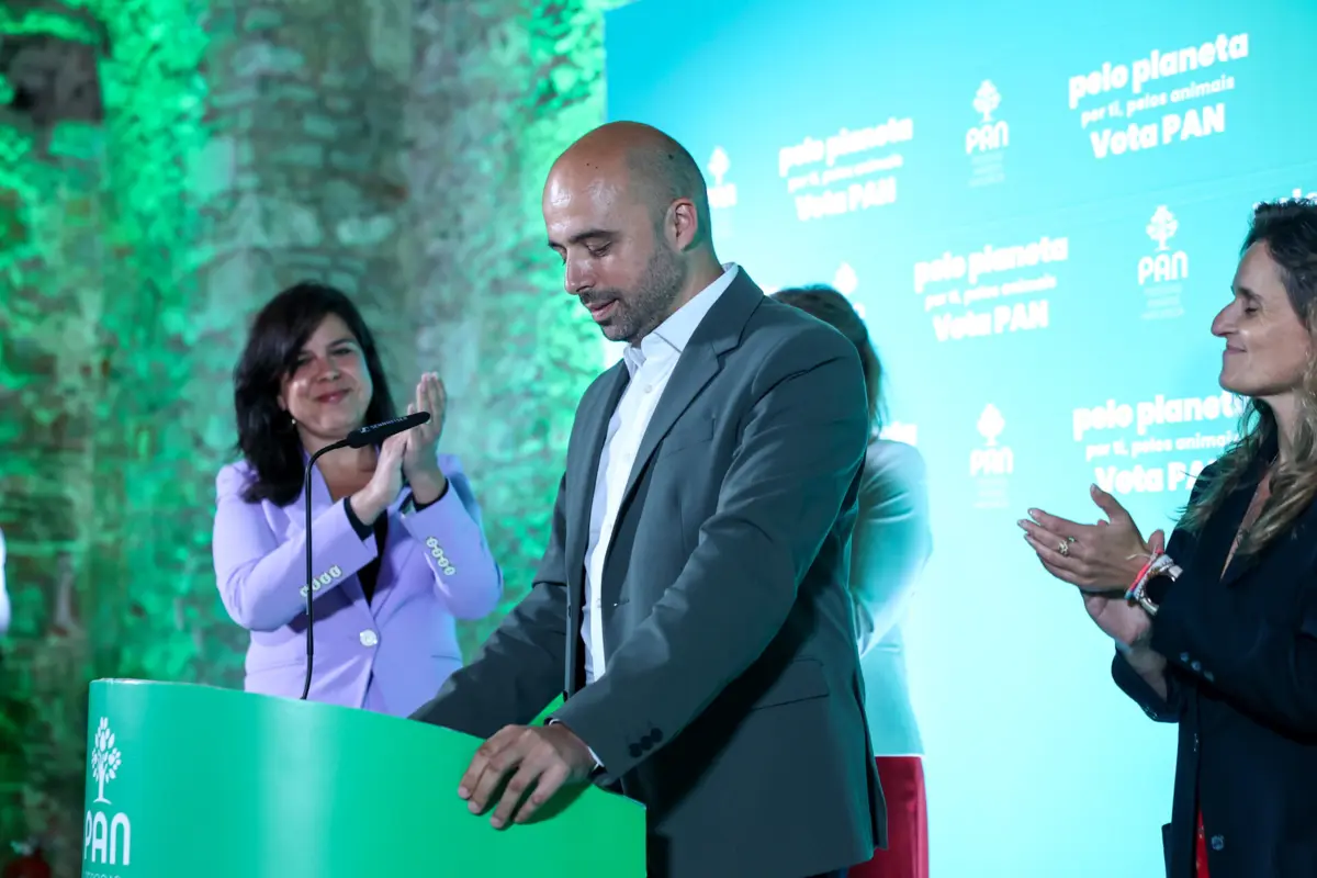 O cabeça de lista do PAN, Pedro Fidalgo Marques