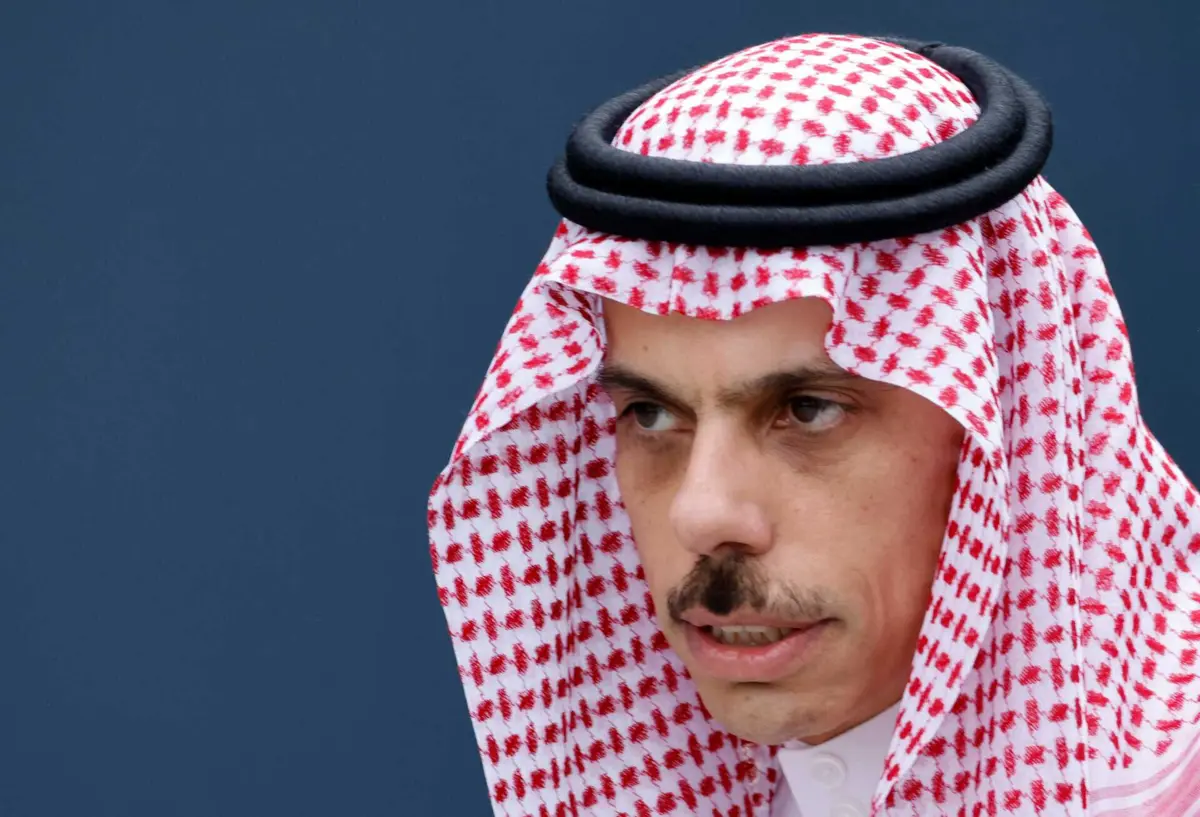 O ministro dos Negócios Estrangeiros saudita, Faisal bin Farhan