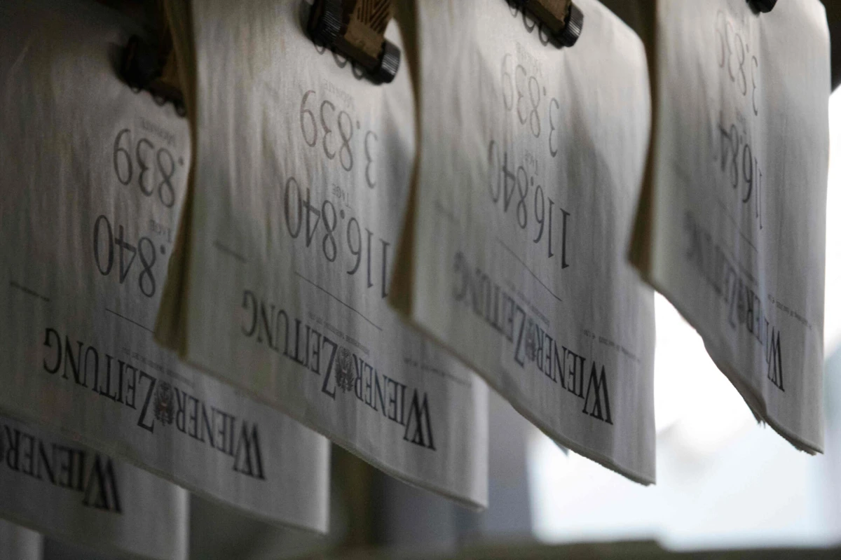 Primeira página da última edição impressa do "Wiener Zeitung"