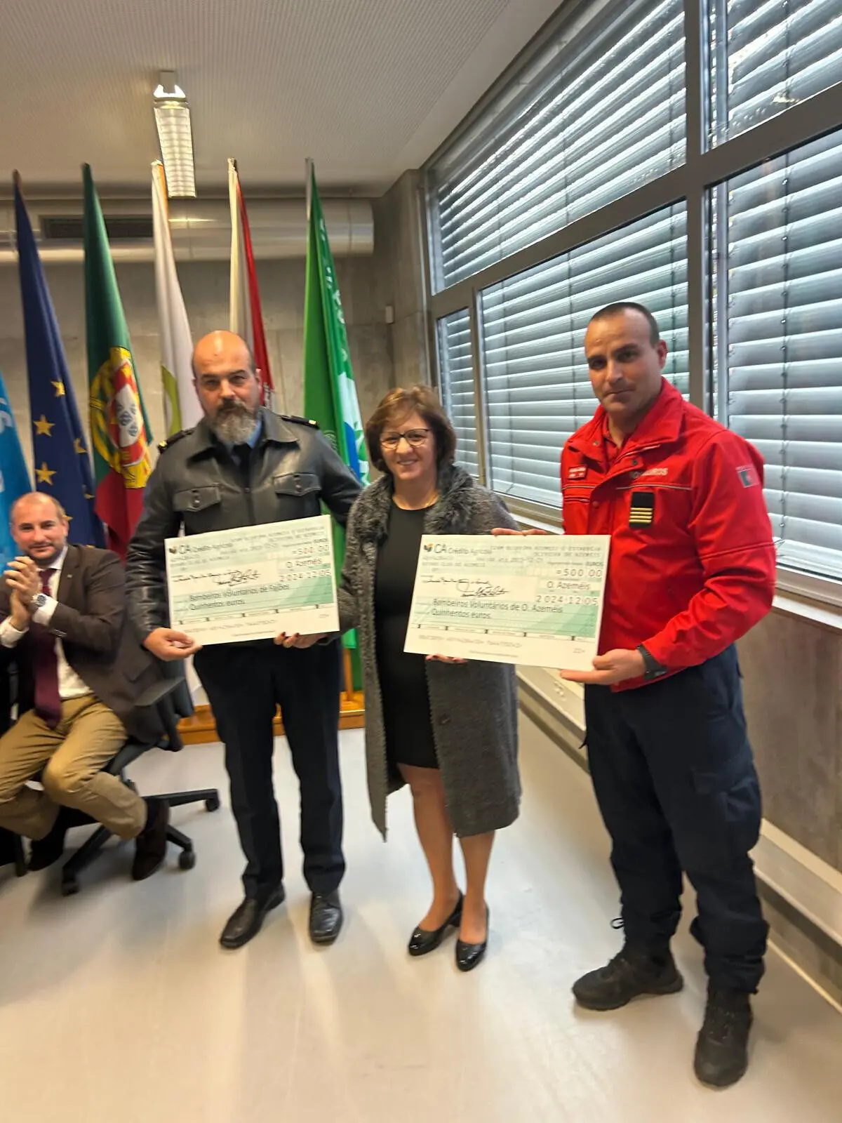 Bombeiros receberam donativo de 500 euros