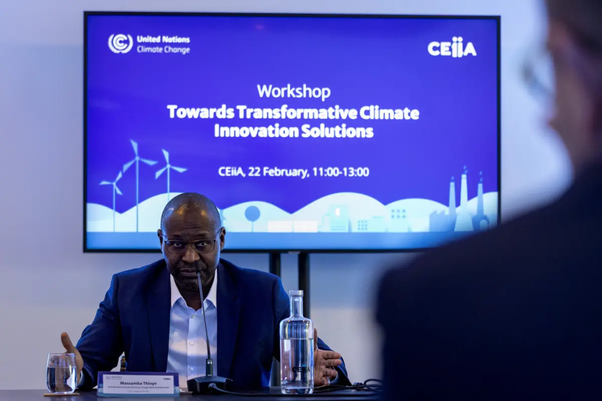 O diretor de Inovação Global sobre Alterações Climáticas da ONU, Massamba Thioye