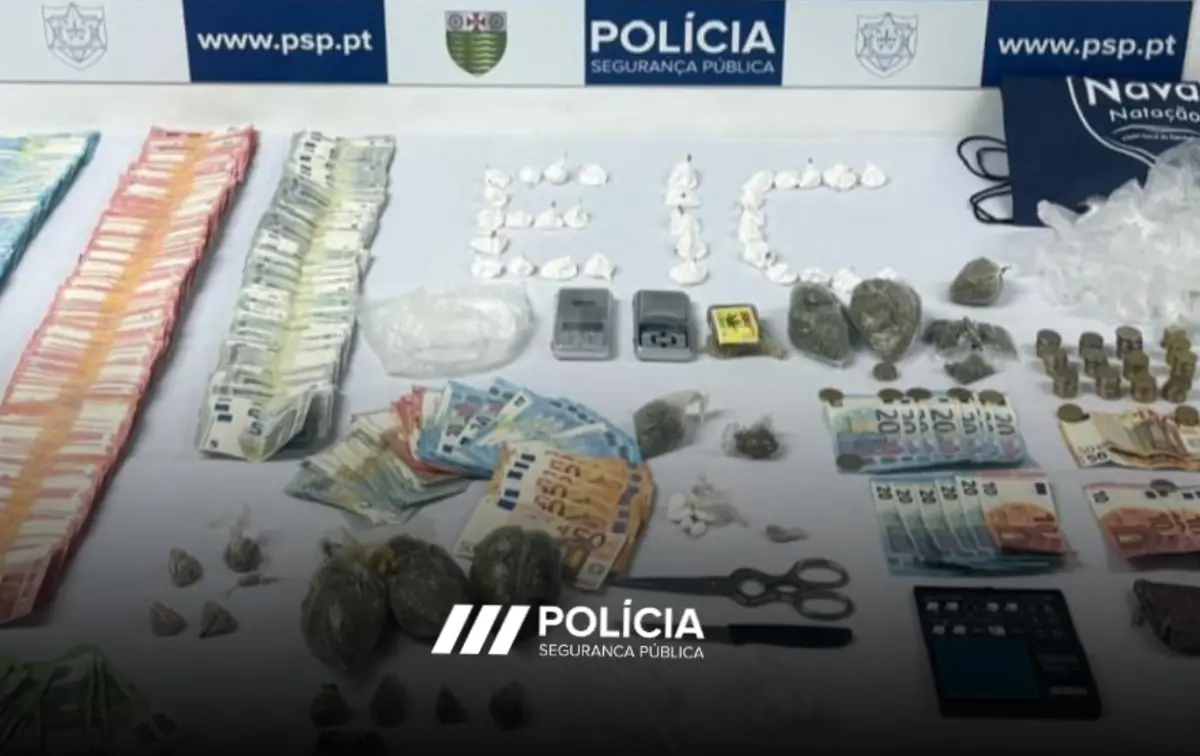 PSP apreendeu droga e dinheiro, detendo quatro suspeitos de tráfico