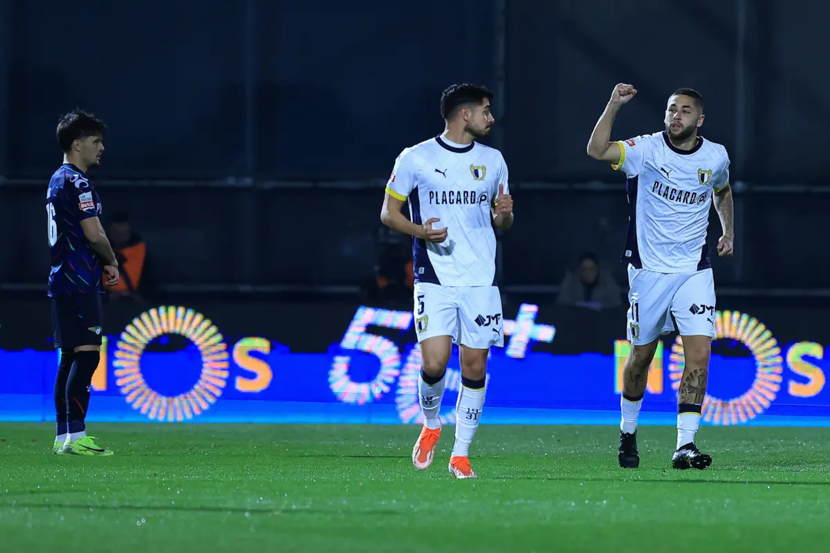 Aranda celebra o primeiro golo da noite