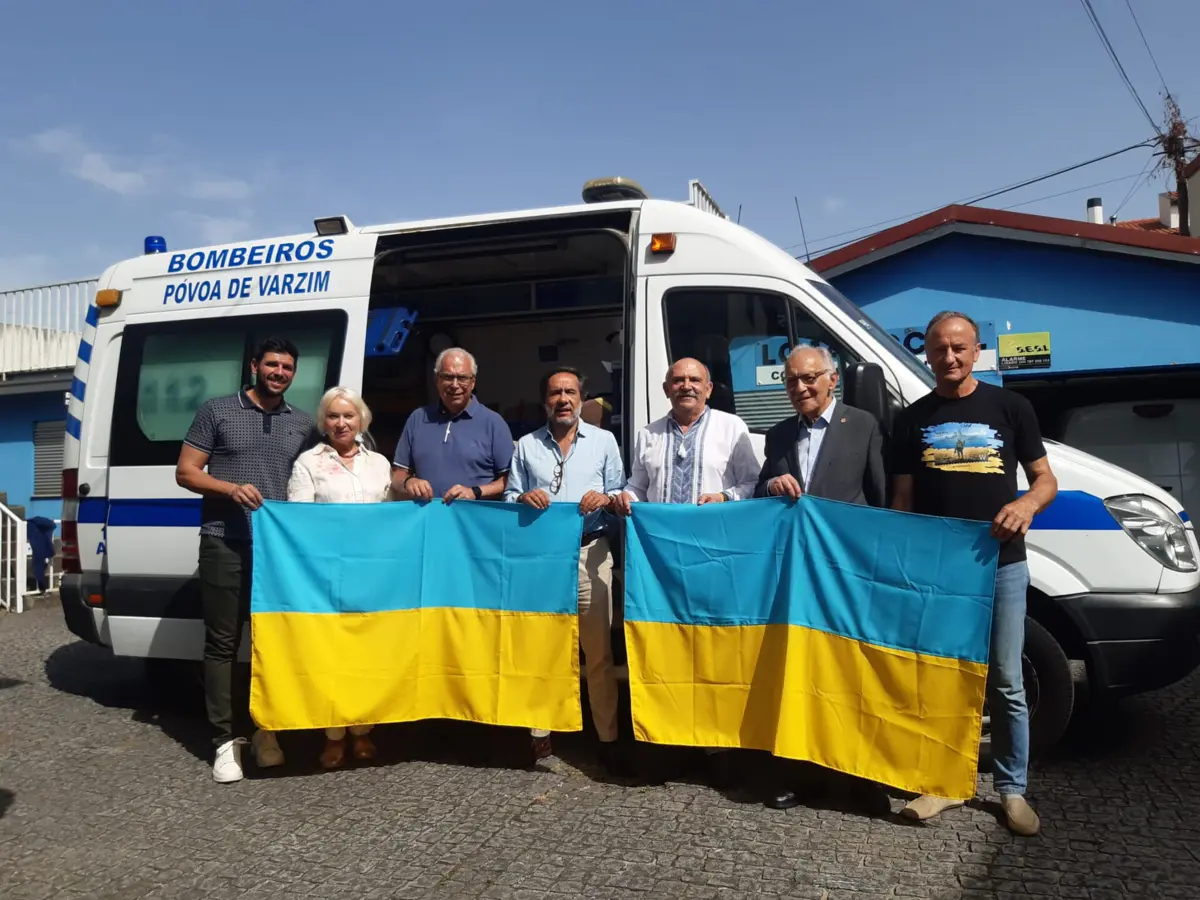 Ambulância partiu de Braga com destino à Ucrânia