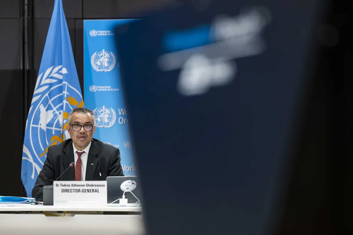 O diretor-geral da Organização Mundial de Saúde, Tedros Ghebreyesus