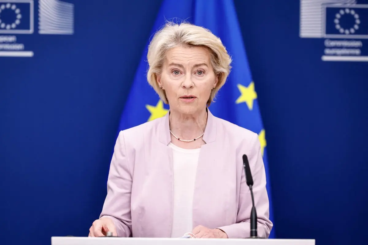 A presidente da Comissão Europeia, Ursula von der Leyen