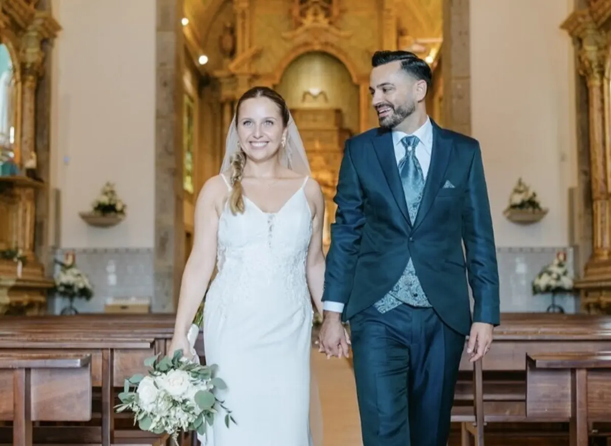 Sylvie e João casaram na Igreja de Santa Maria de Ferreiros, em Amares