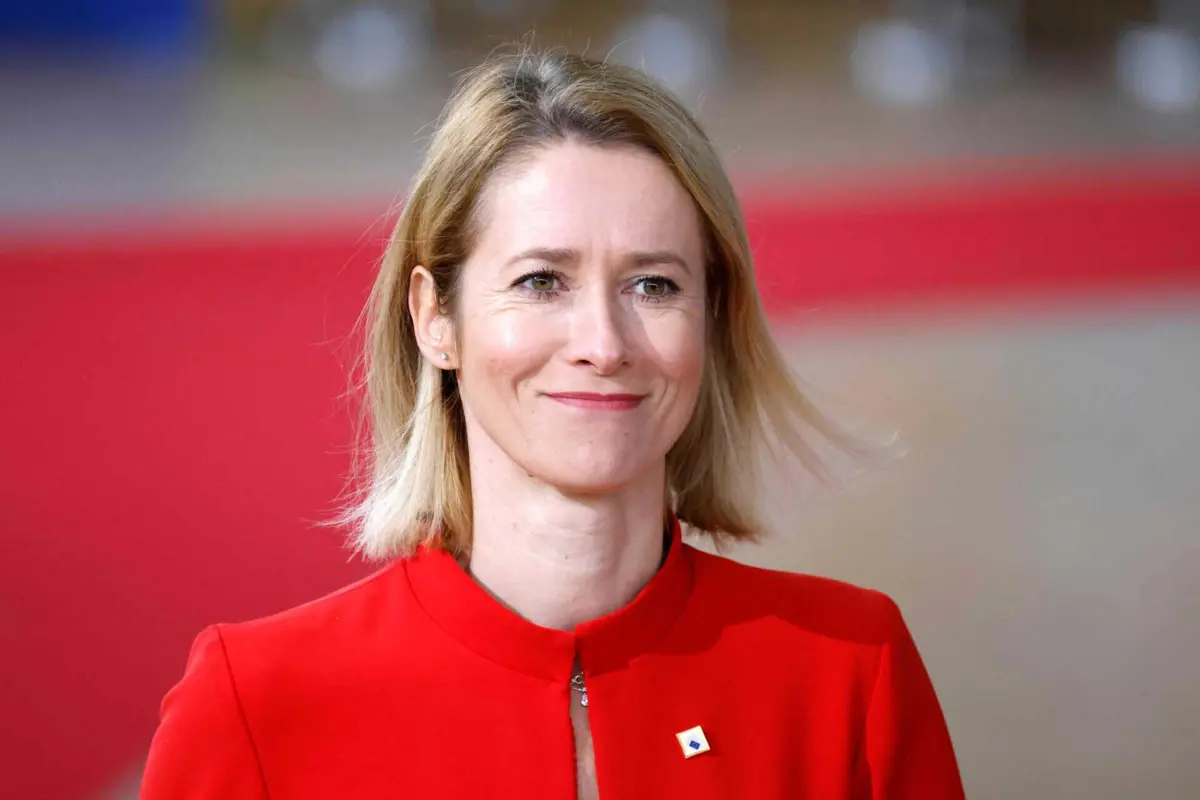 A primeira-ministra da Estónia, Kaja Kallas