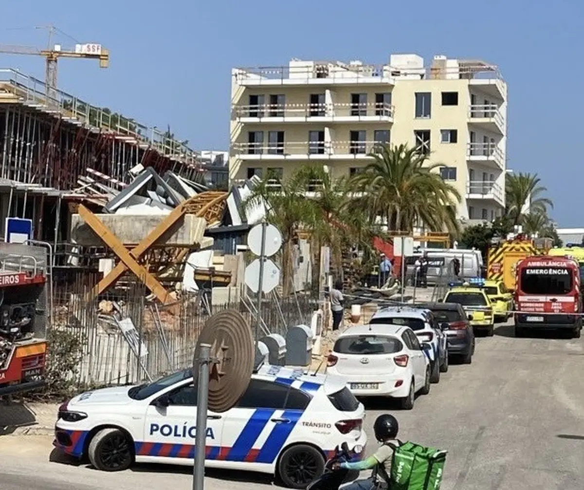 Grua caiu e deixou trabalhador soterrado