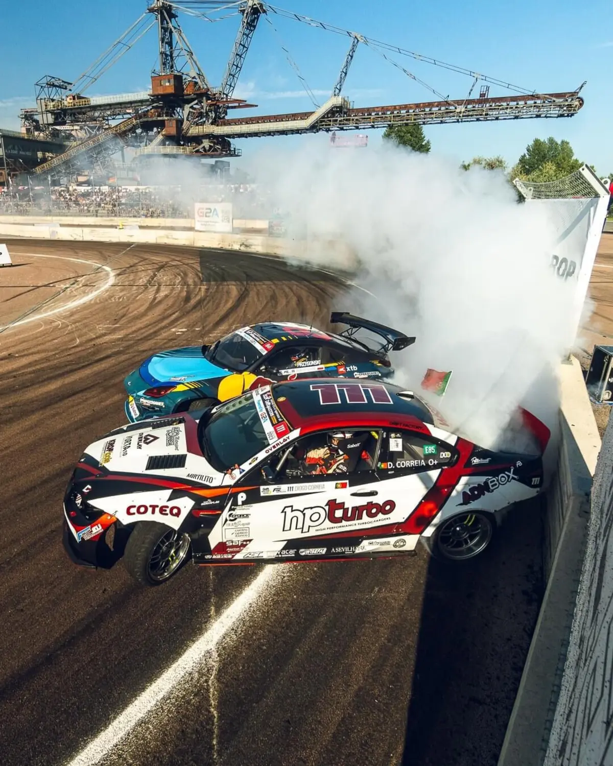 Diogo Correia (em BMW) foi oitavo entre os 60 melhores pilotos europeus de drift