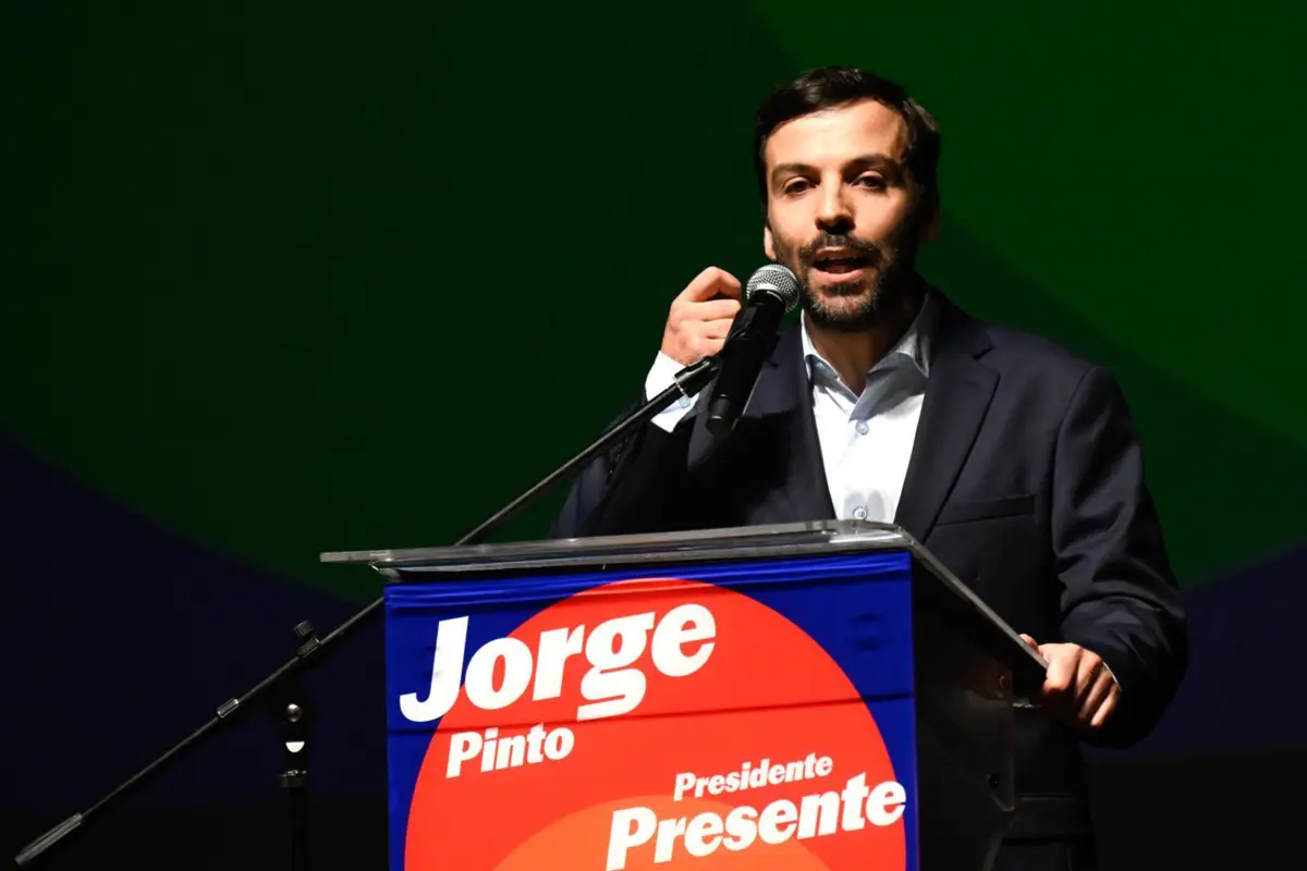 Jorge Pinto, deputado do Livre, na apresentação da candidatura presidencial
