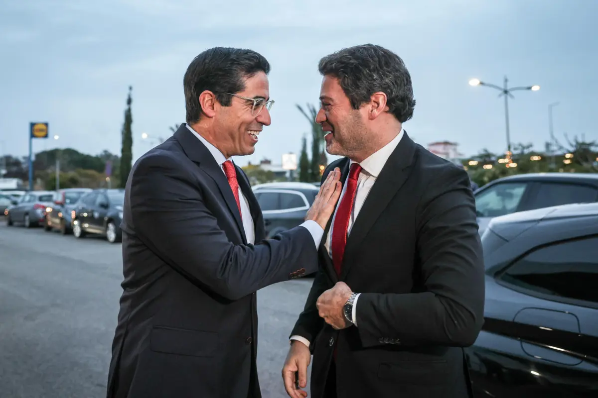 Autarca Rui Cristina, do Chega, com o presidente do partido, André Ventura