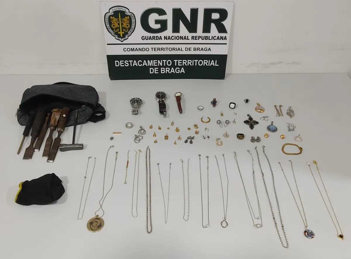 GNR identificou suspeito de assalto e recuperou peças furtadas