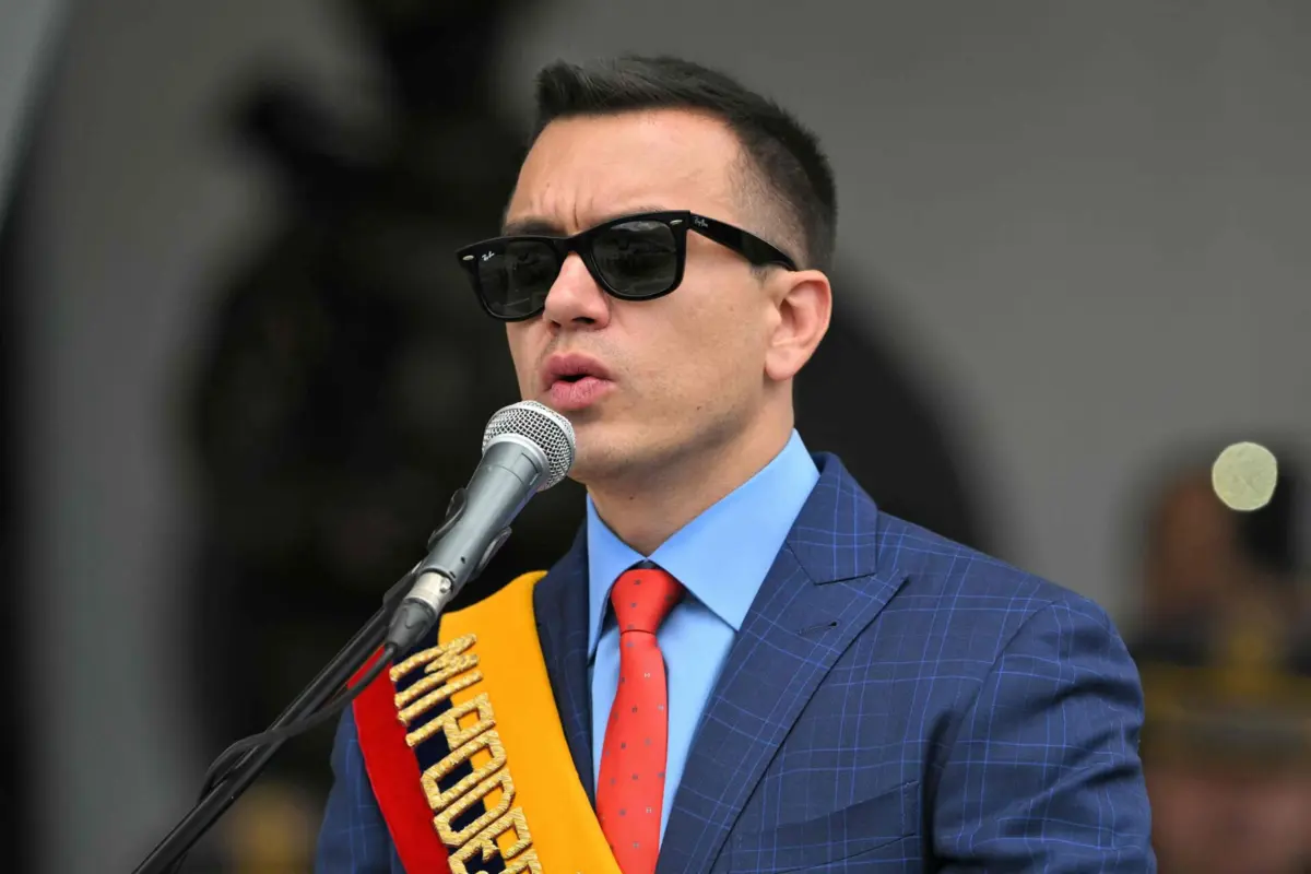 O presidente do Equador, Daniel Noboa