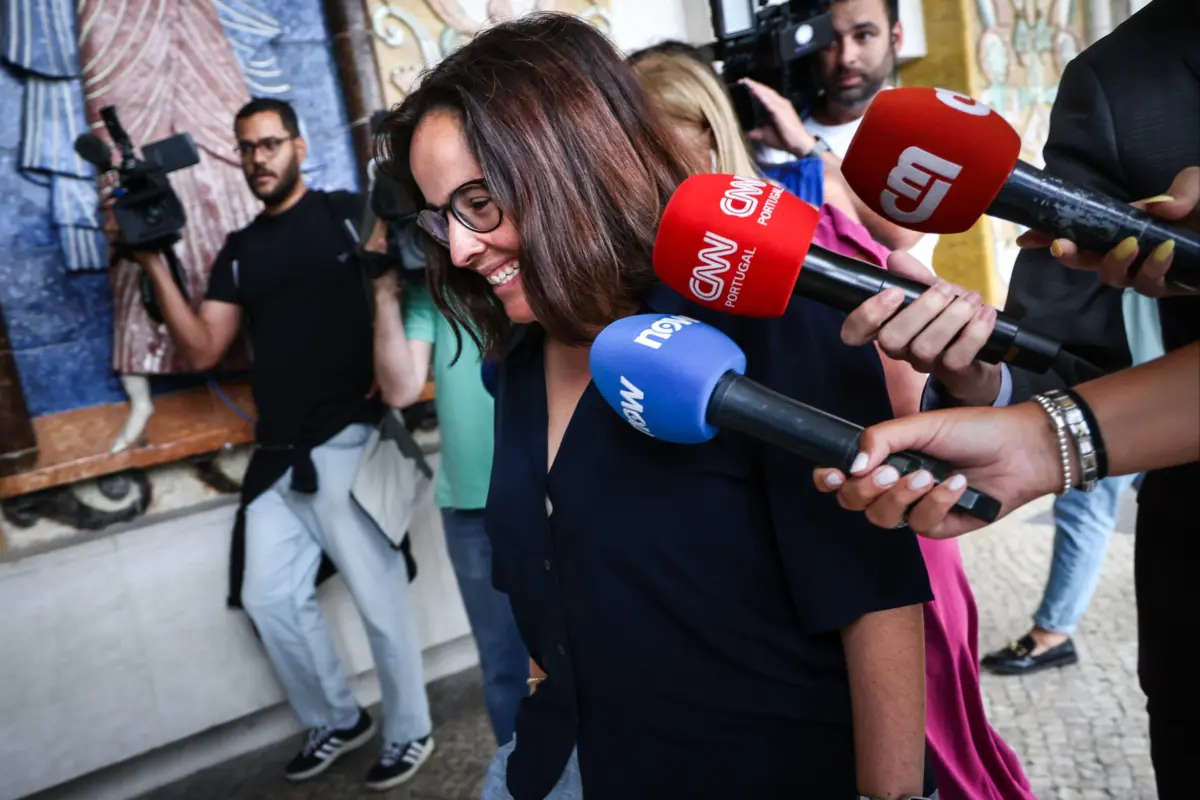 Joana Marques na chegada ao Palácio da Justiça
