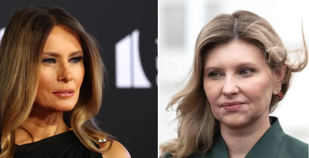 Melania Trump e Olena Zelenska, primeiras damas dos EUA e da Ucrânia, respetivamente