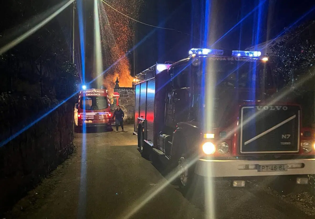 Bombeiros utilizaram um drone