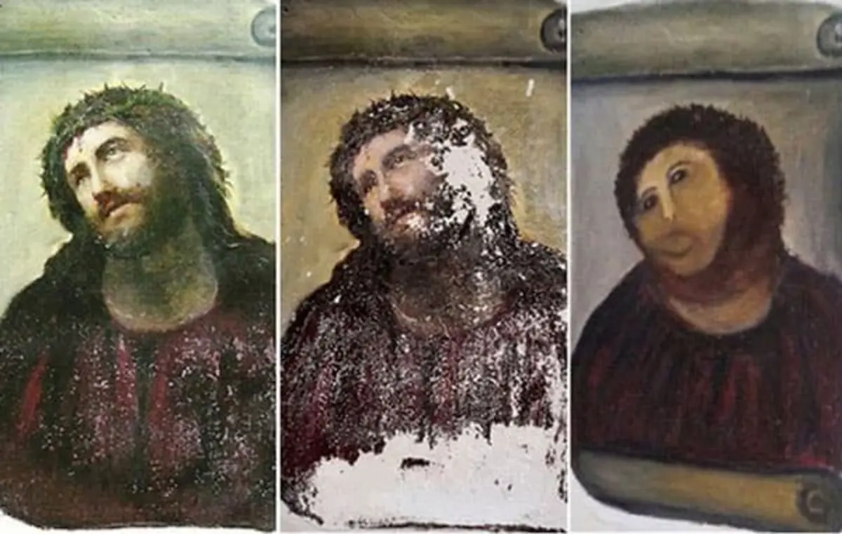 O restauro foi muito criticado internacionalmente