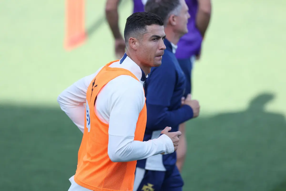 Ronaldo nos trabalhos da seleção nacional
