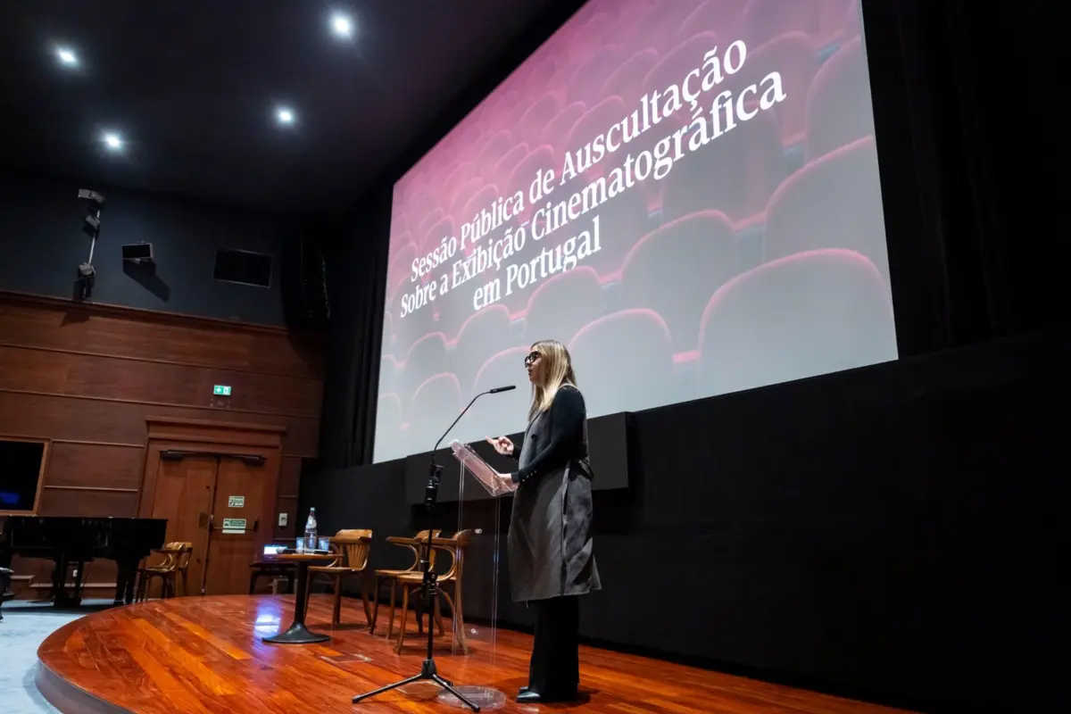 Ministra da Cultura na Cinemateca Portuguesa, em Lisboa