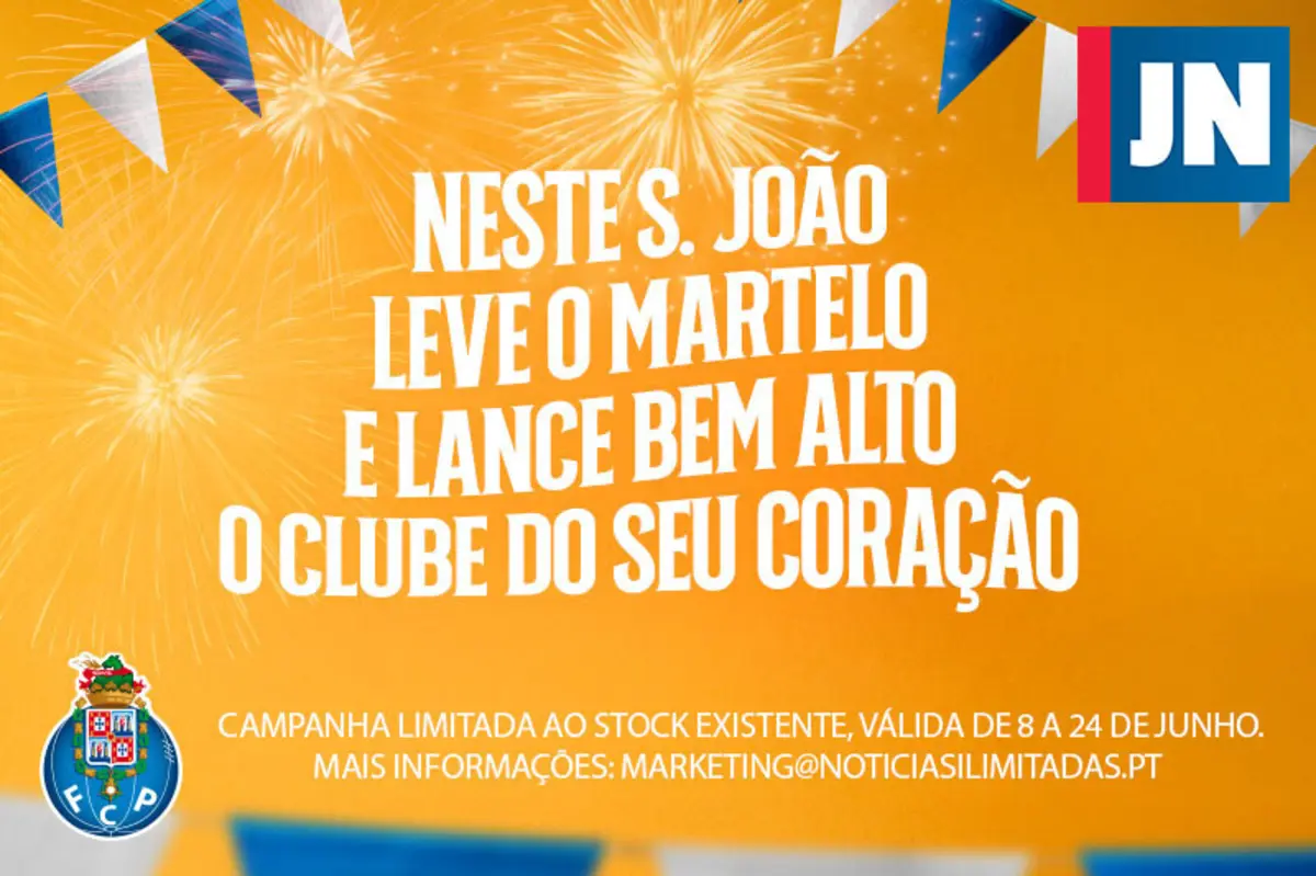 Imagem de contexto do artigo Balão e martelo do S. João F.C. Porto - JN