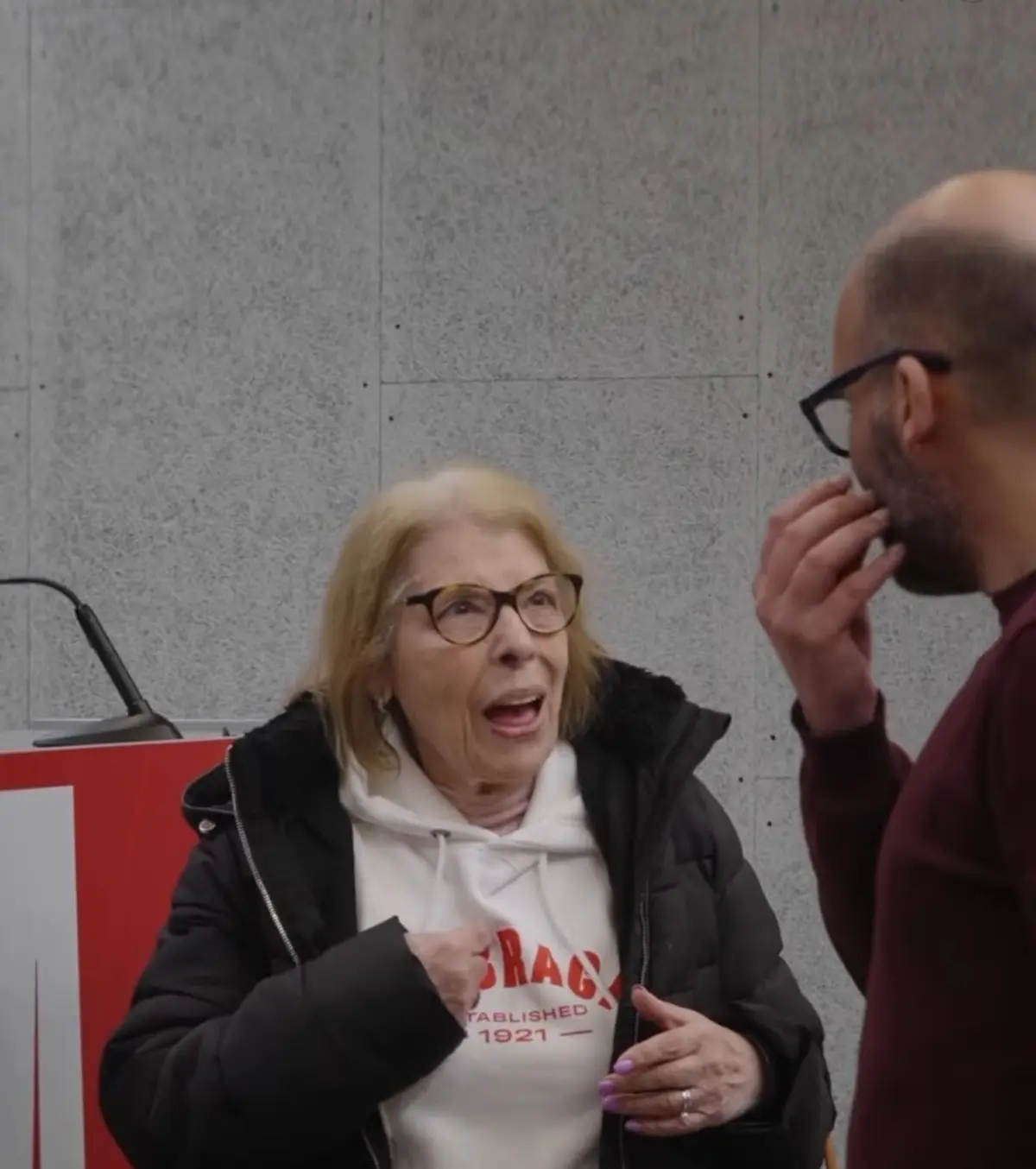 Maria Alice durante a visita ao Sporting Clube de Braga