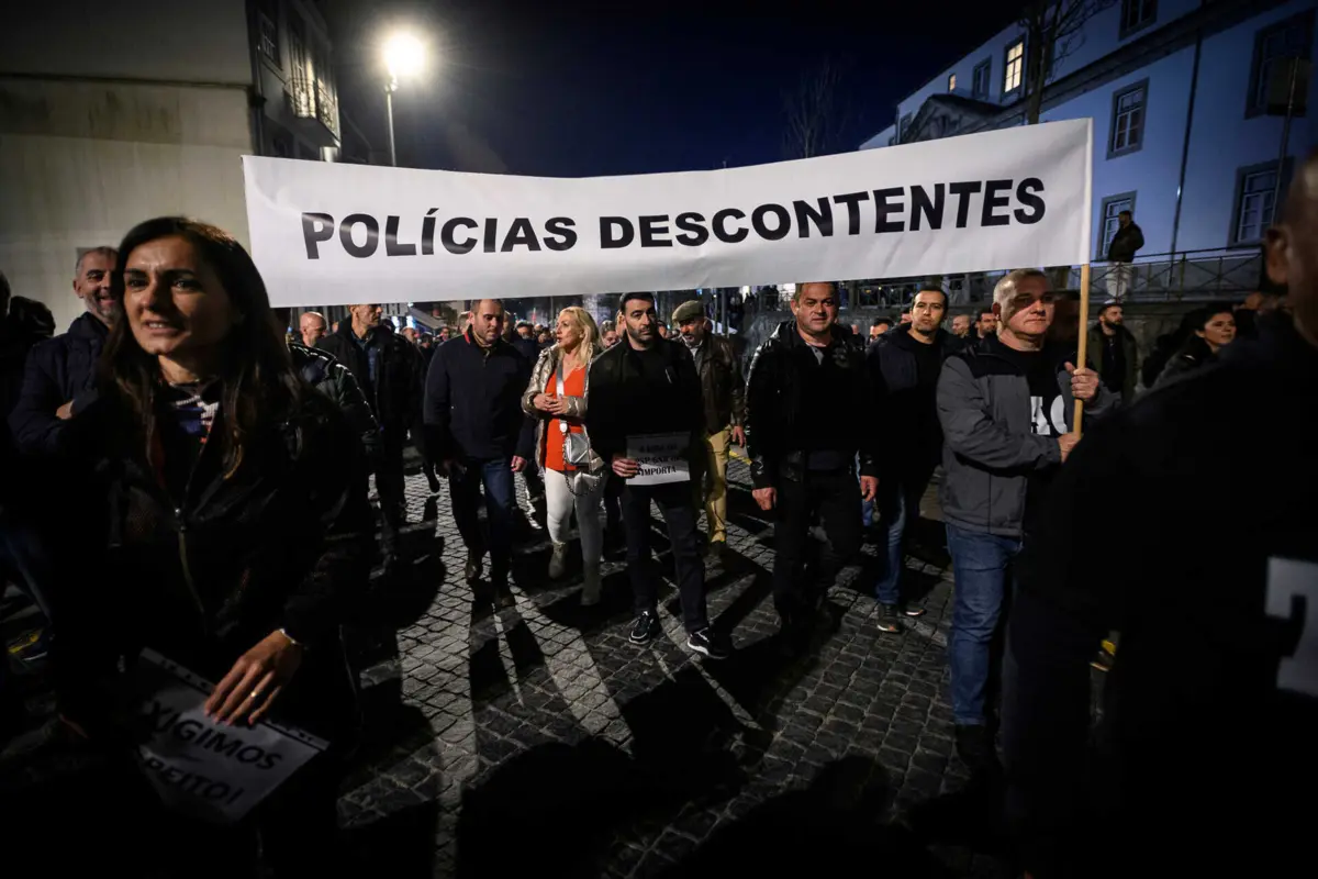 Protesto das forças de segurança no Porto, 31 de janeiro