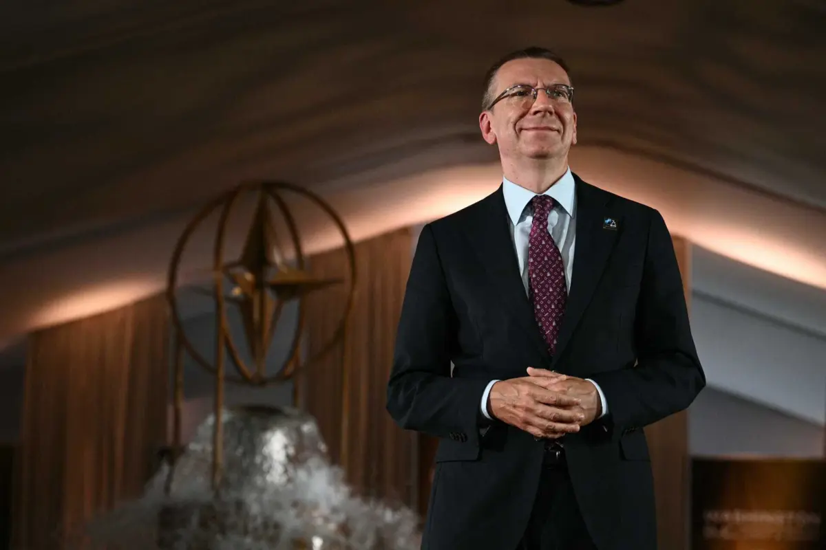 O presidente da Letónia, Edgars Rinkevics