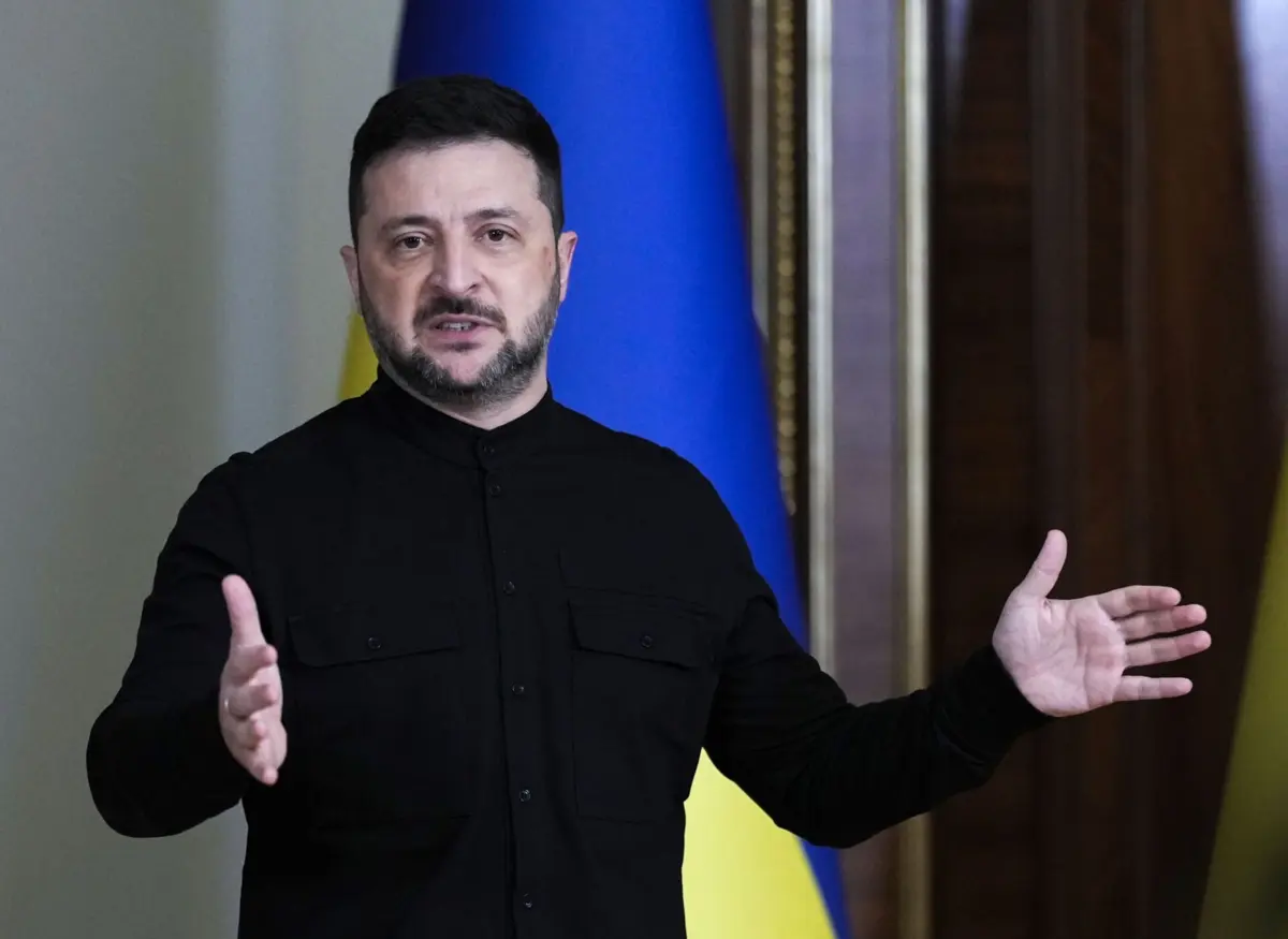 O presidente ucraniano Volodymyr Zelensky