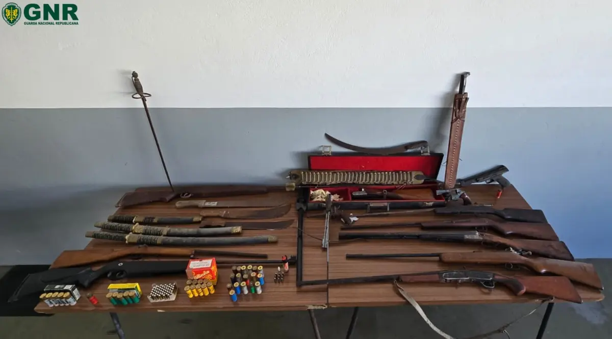 GNR deteve homem e apreendeu diversas armas e munições