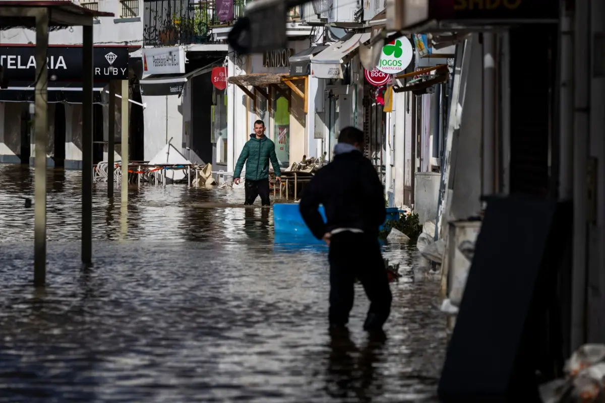 Rio Sado alagou zona baixa de Alcácer do Sal