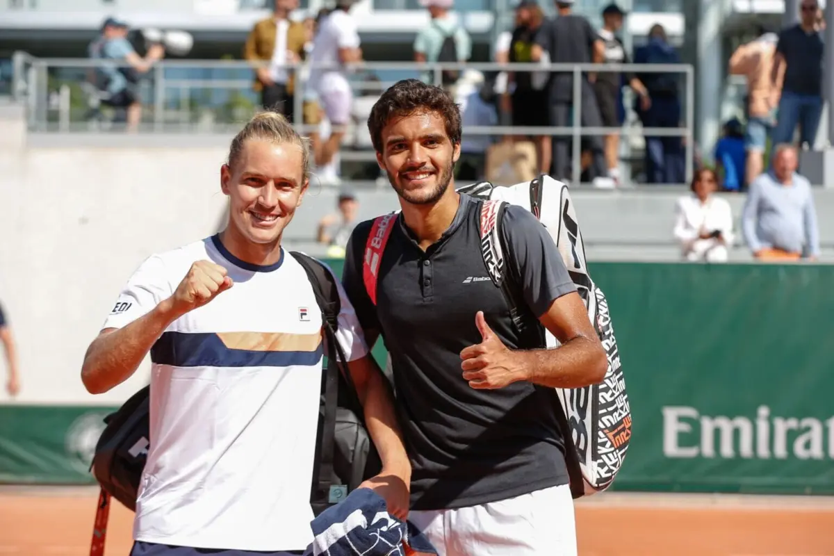 Francisco Cabral ao lado do parceiro Rafael Matos