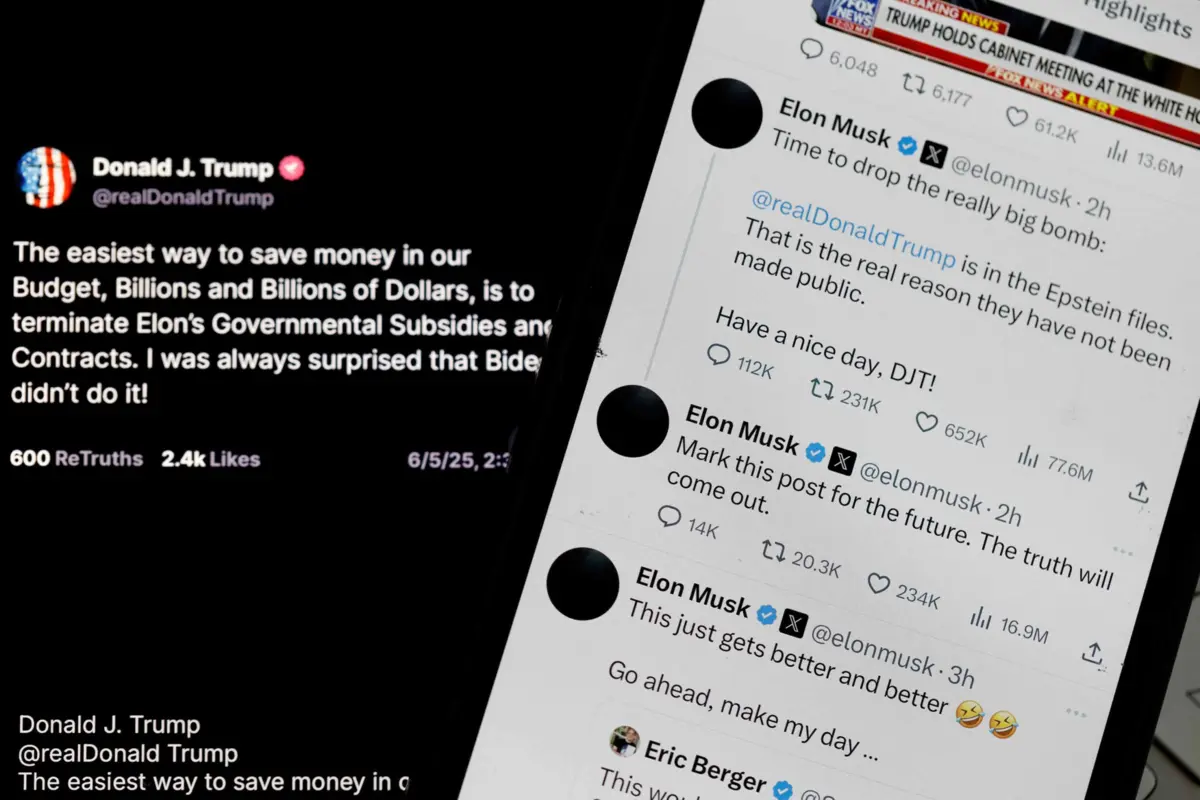 Imagem de contexto do artigo "Está tudo bem". Trump desvaloriza discussão pública com Musk