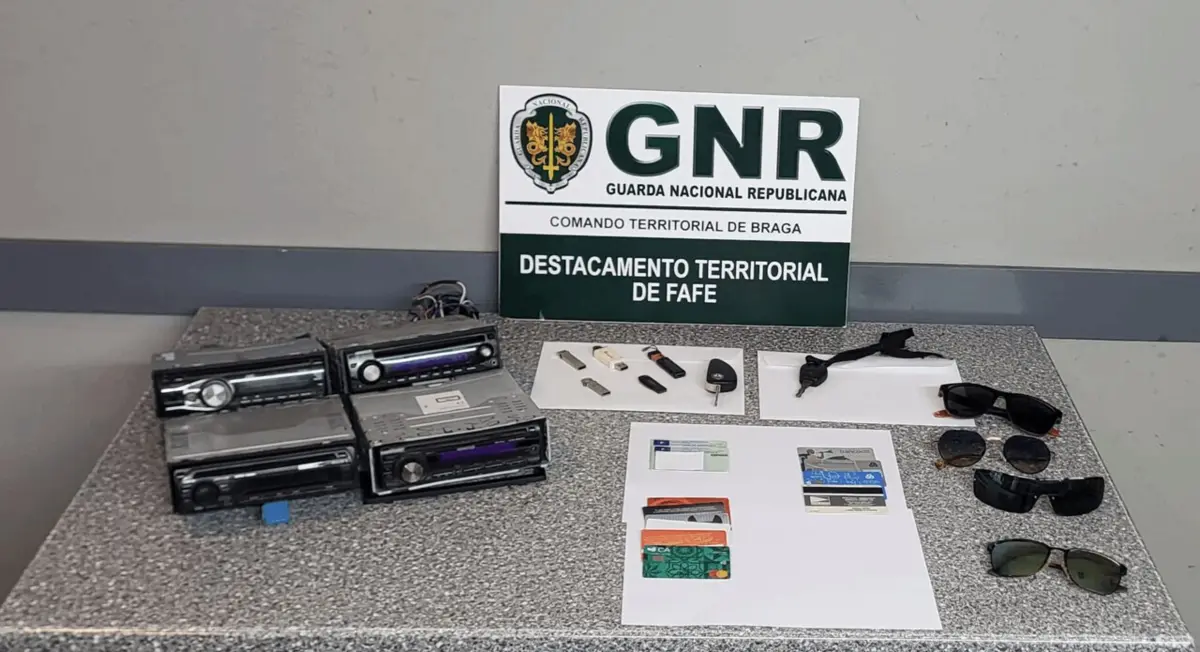 Material apreendido pela GNR ao suspeito