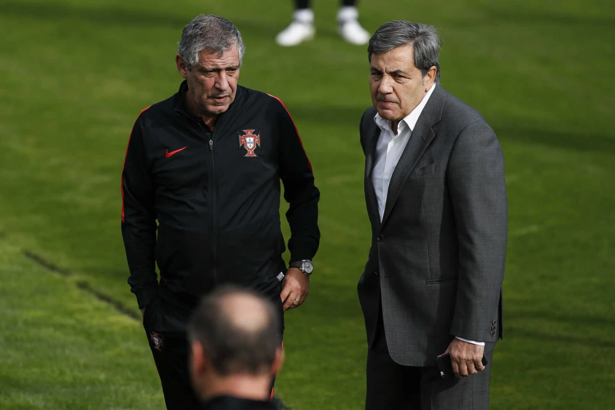 Fernando Santos, com Fernando Gomes