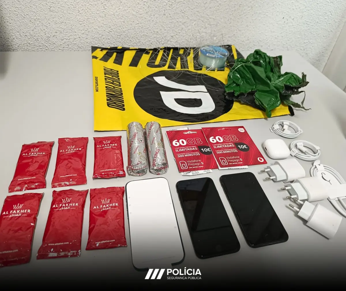 Material apreendido pela PSP