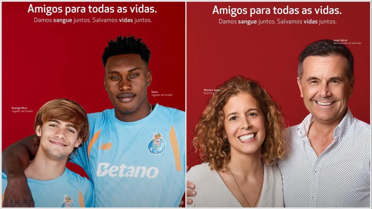 Futebolistas Rodrigo Mora e Samu formam dupla dentro e fora do relvado; a escritora Mariana Jones e o apresentador Jorge Gabriel também inspiram a solidariedade