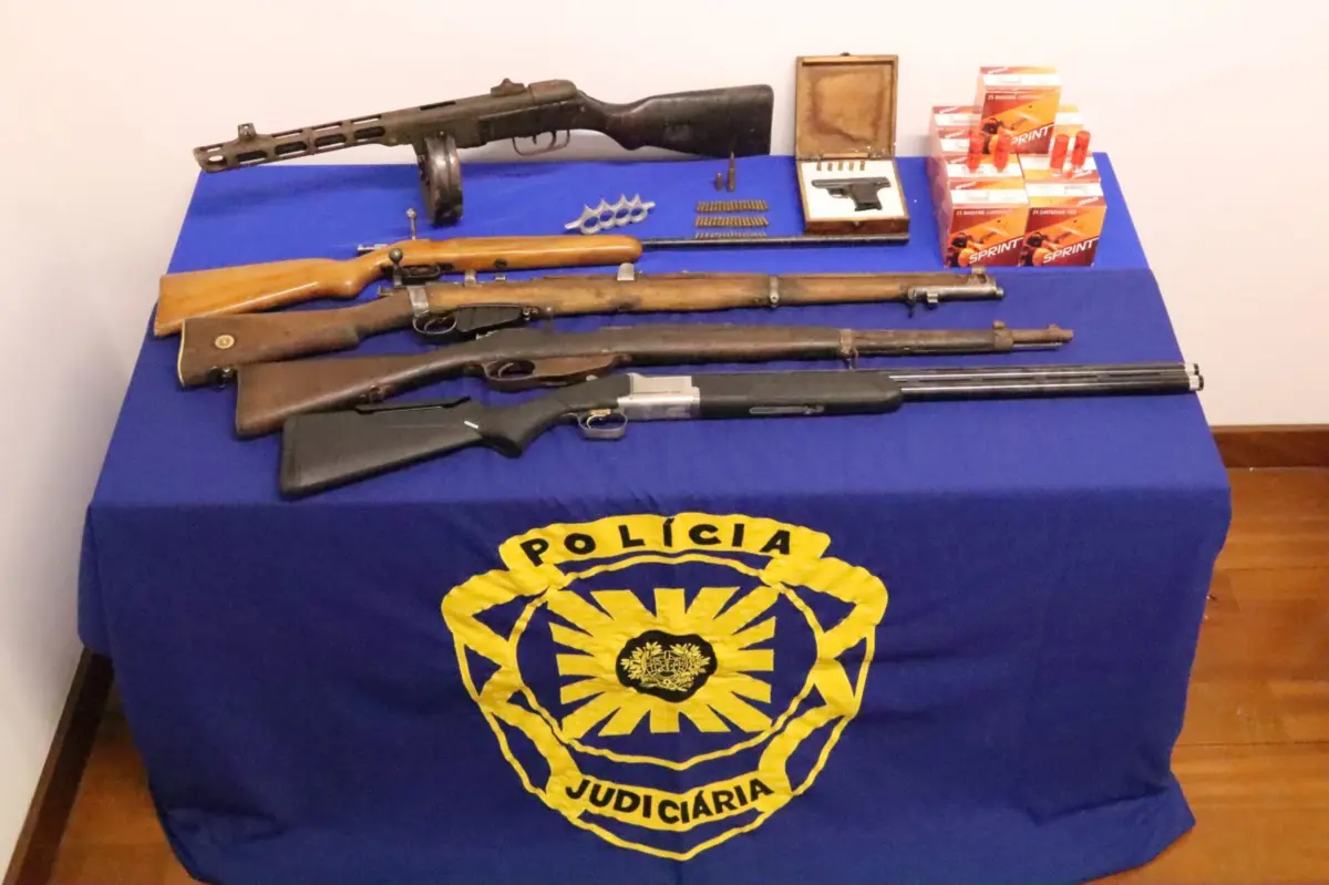 Judiciária deteve homem e apreendeu sete armas de fogo