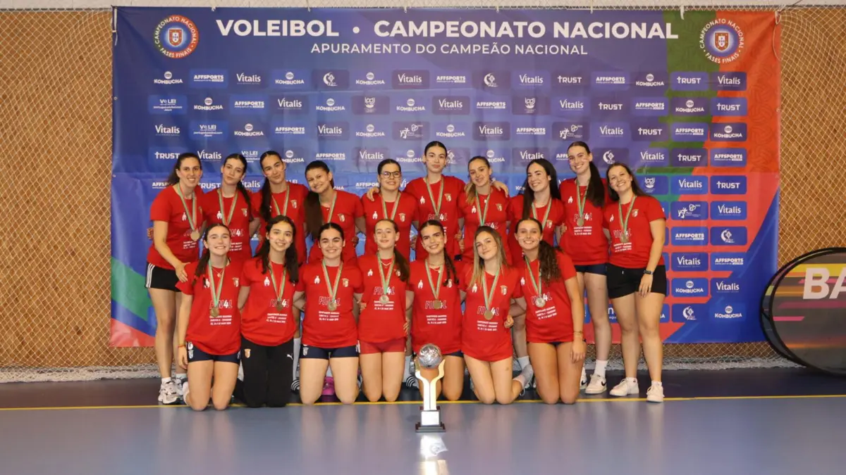 A equipa feminina de voleibol do Braga da categoria de cadetes