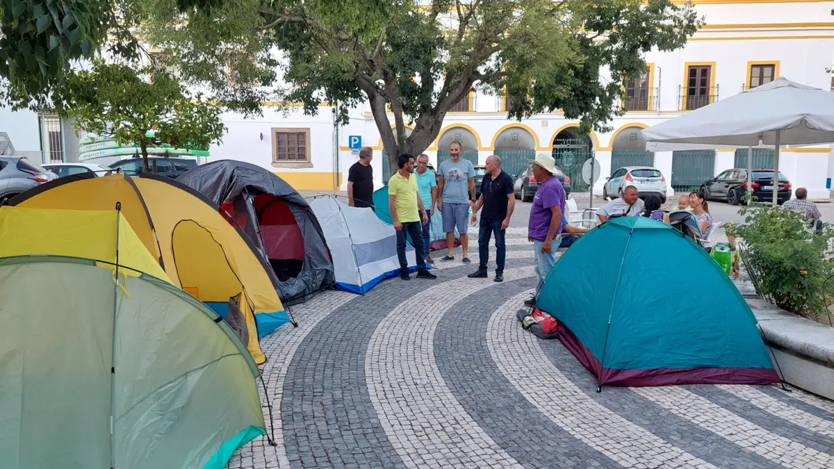 Acampamento em protesto