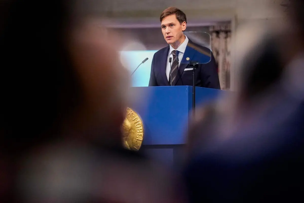 O presidente do Comité Norueguês do Nobel, Jorgen Watne Frydnes