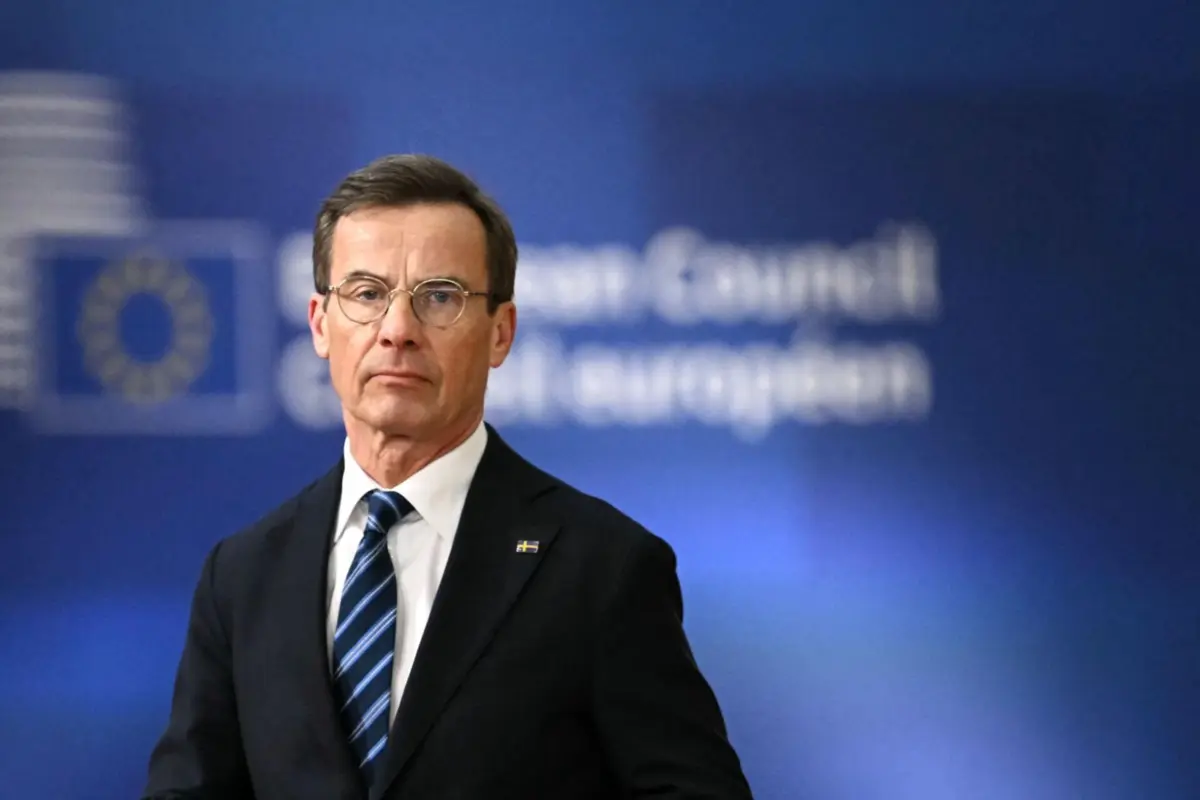 O primeiro-ministro sueco, Ulf Kristersson