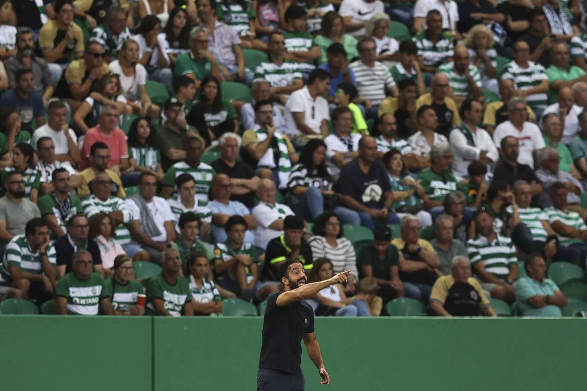 Ruben Amorim durante o jogo com a Atalanta