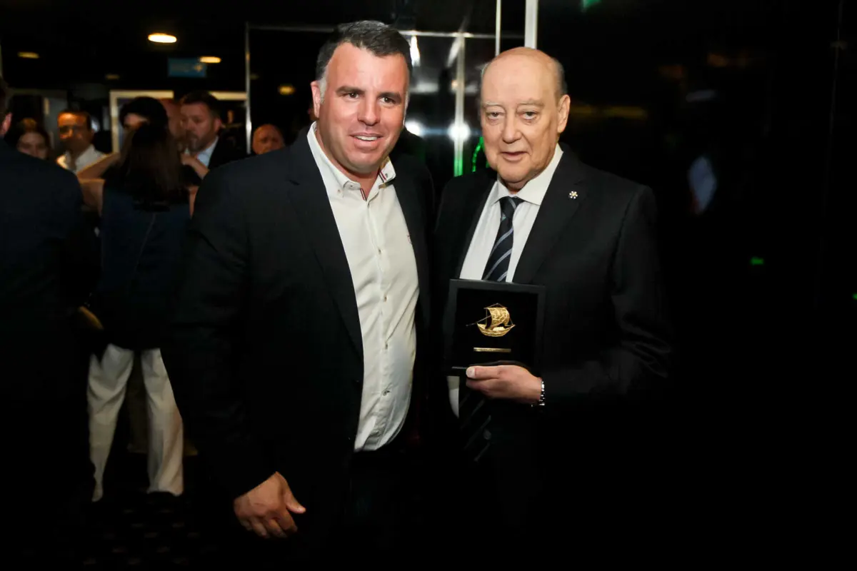 Pinto da Costa ao lado de Marco Martins no Casino de Espinho