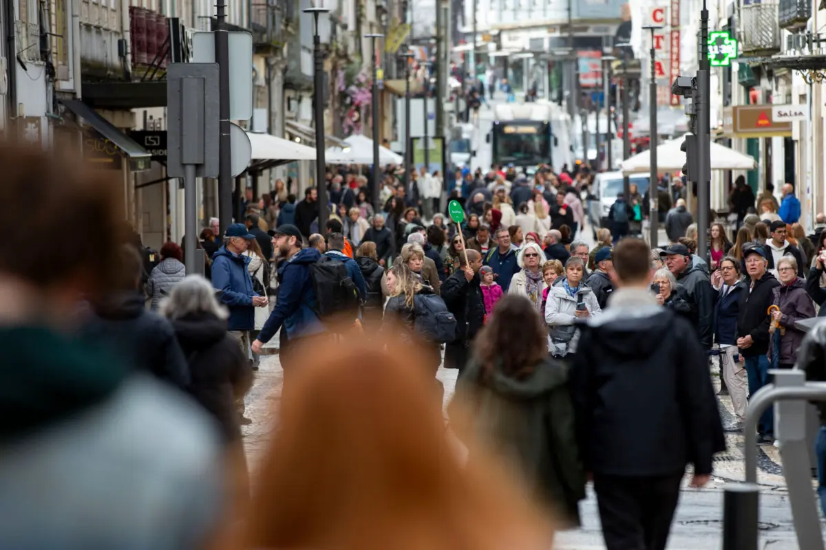 Ruas cheias no Porto