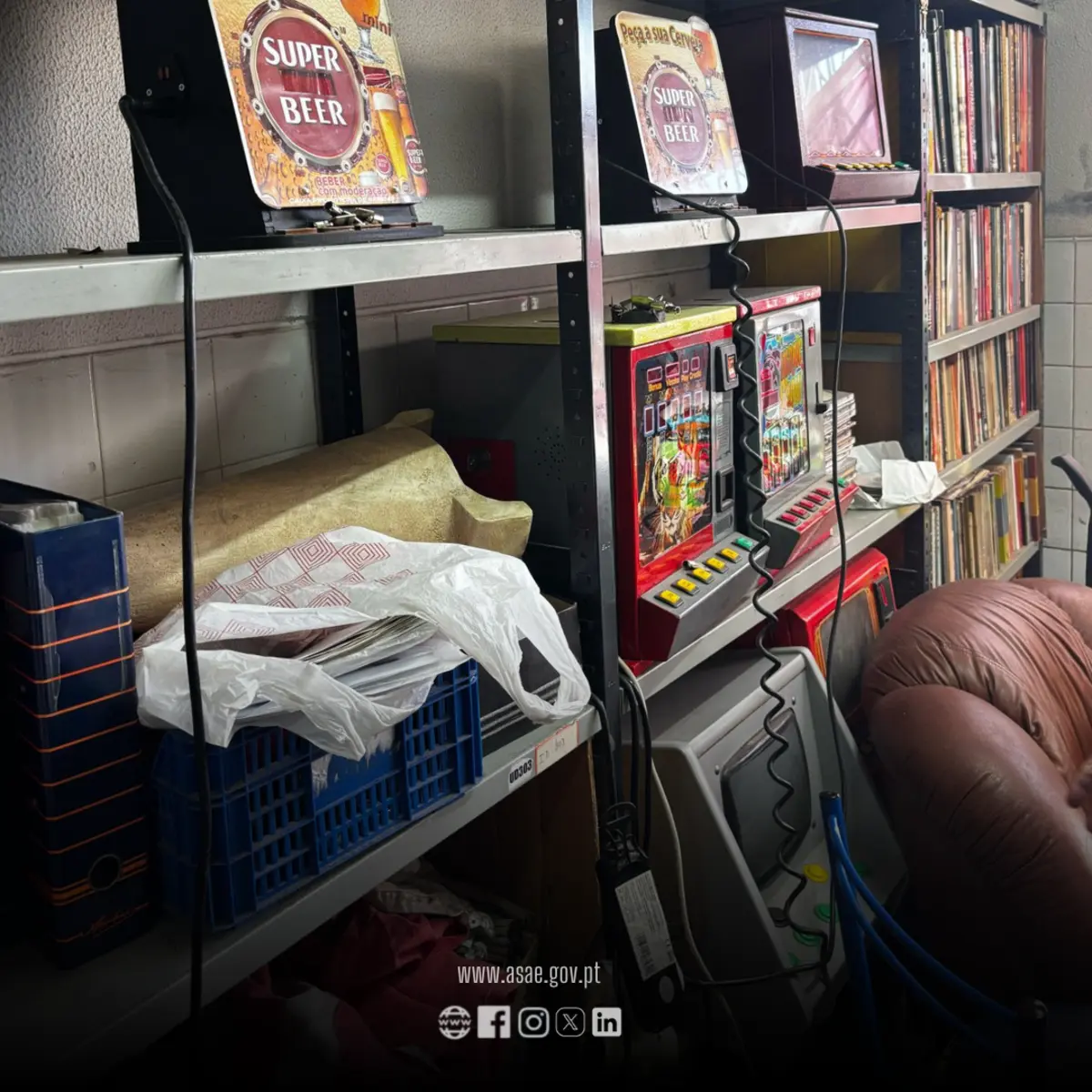 Durante a ação, foram apreendidas 25 máquinas de jogo