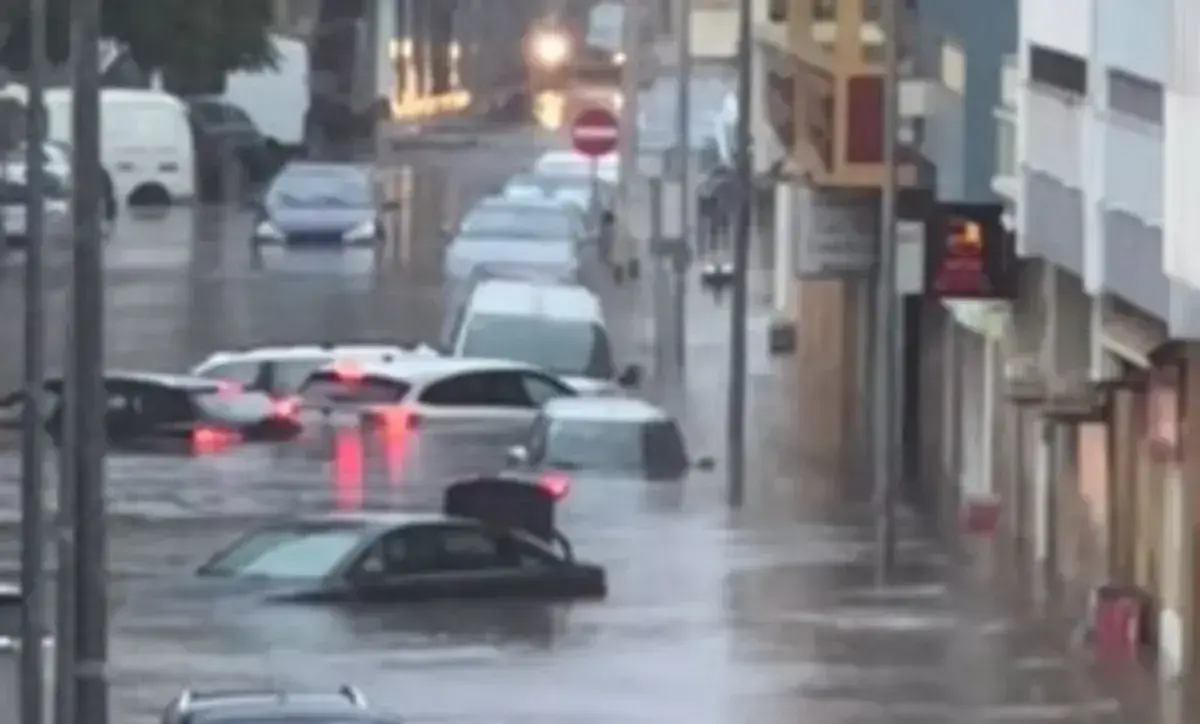 Inundação no centro de Faro