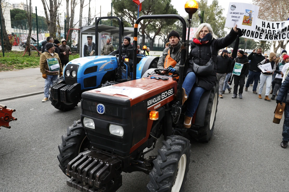 Agricultores protestam em Nice, no Sul de França