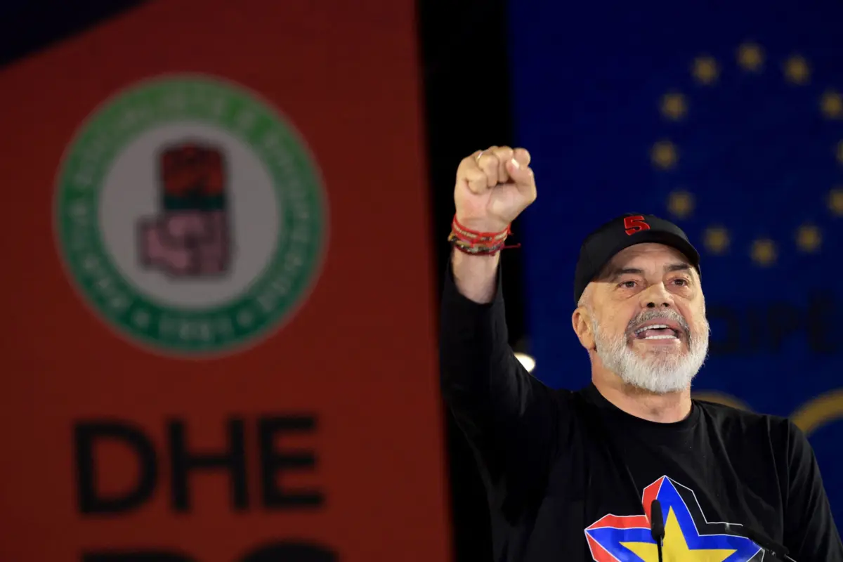 Imagem de contexto do artigo Primeiro-ministro da Albânia conquista quarto mandato após larga vitória dos socialistas